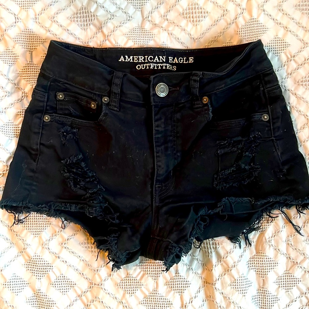 American Eagle Distressed Jean Shorts, Size 2